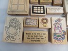 Wooden Rubber Stamps Used Mixed Lot Of 40 C