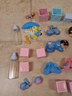 Vintage Plastic Cake Decoration Lot Stork Baby Girl Boy Shower