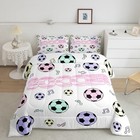  Kids Soccer Bedding Set Size Music Pattern Comforter Set Twin Colorful Soccer
