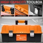 Workshop Garage Lockable 17  3-drawer Plastic Tool Box Organizer Storage Orange