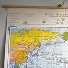 School Wall Map Vintage 1960s World War 2 Wwii Pacific Political Map 1941-1945