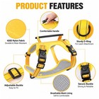 Reflective No Pull Dog Harness Adjustable Breathable Vest Handle Leash Options