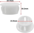 30pc 5 8  Plastic Hole Plugs White Flush Tubing End Caps Snap In Locking Insert
