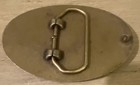 Gold Tone Oval Native American Buffalo Western Belt Buckle 1997 1 5 