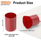 12 Rolls Latch Hook Yarn  Latch Hook Kit Yarn Hook Rugs Crochet  Red