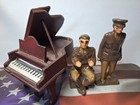 Manoil Soldier Playing Grand Piano   Officer Looking On Lot