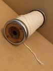 Antique Textile Mill Cone Spool Cream Boucle Loop Yarn Weaving Fiber Art Decor