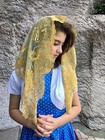 Gold On Gold Spanish Style Veils And Mantilla Catholic Church Chapel Lace L