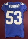 Reggie Torbor New York Giants Nfl Game Used Jersey Worn 2007 - Super Bowl Season