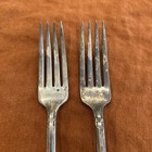 Lot Of 2 1891 Rogers Oneida Ltd Silver Plated Forks Small Floral Pattern 7 5in