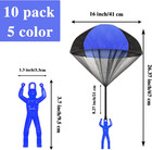 10 Pack Parachute Toy tangle Free Throwing Toy Parachute outdoor Toss It Up Flyi