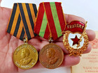 Soviet Russian Set 24 Medals  Badges With 8 Documents Of Veteran Ww2  Army Ussr