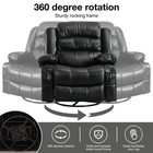 Massage Heat Manual Swivel Rocker Recliner Chair Rocking Nursery Glider Usb