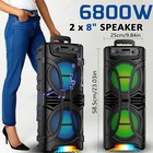 6800w Portable Bluetooth Speaker With Dual Subwoofers - Deep Bass Party Sound