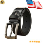    men   s Belts full Grain Genuine Leather Casual Dress Jeans Belts For Men                  