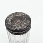 Antique Sterling Glass Dresser Vanity Jar Monogrammed 