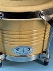 Gp Percussion Bongo Drums Set Wood Bongos Natural Heads As-is