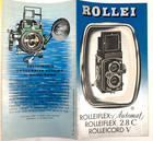 1954 Rolleiflex 2 8c Vintage German Slr Film Camera Color Brochure Rolleicord V