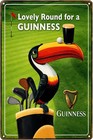 4 Guinness Golf Pub Bar Advertising Toucan Lovely Round 12x8in Metal Signs