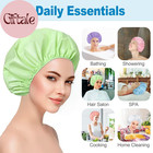 6 Pcs Shower Caps For Women  Double Side Waterproof Shower Cap  Reusable Elastic