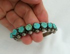 Old Pawn Native American Navajo Sterling Silver   Turquoise Bracelet