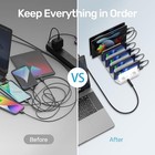  Multi Charging Station  10-port Usb Charger For Multiple Pack Of 1 60w white