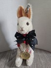     Vintage Alice In Wonderland Doll   mohair White Stiff Rabbit 0147 20
