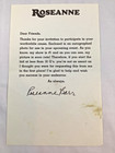 Roseanne Barr Original Photo Autographed With Content Letter Signed 2 Signatures