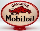 Gargoyle Mobiloil Oval Gas Pump Globe - Ships Fully Assembled  Made In The Usa  