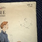       1952 Vogue Sewing Pattern Miss Sz 14 Bolero Jacket 7590 Uc