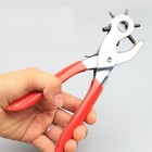 9  Leather Hole Punch Hand Pliers Belt Holes 6 Sized Puncher Heavy Duty Tool New