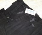 Old Navy Womens High Rise Slouchy Straight Black Denim Jean Shorts Size 12 Nwt