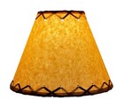 Rustic Oiled Kraft Laced Clip-on Lamp Shade - 9 
