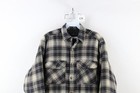 Vintage 90s Y2k Streetwear Mens Medium Faded Quilted Flannel Button Shirt Jacket