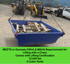 Crane Skip Box Pan Material Handling Hopper Trash Basket Bin 12 500 Lbs 3 Cy