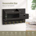 Key And Mail Holder For Wall  Mail Organizer Wall Mount With 6 Hooks And Storage