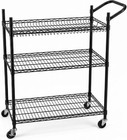 3 Tier Utility Cart 990 Lbs Rolling Carts With Wheels Heavy Duty Storage Cart