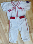 1960s Little League Baseball Uniform White   Red Youth Large Vintage