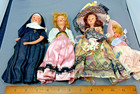 Lot Of 4  Antique Vintage Composition   Plastic Dolls Nun And More For Repair