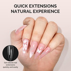 Long Almond Stiletto X Nail Tips - 600pcs 15 Sizes Clear Acrylic  Half Matte Ful