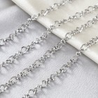 3meters Stainless Steel Silver Curb Chain Jewelry Making Findings 5mm Width