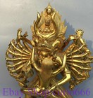 20  Old Tibet Copper Gold Gilt Buddha Yamantaka Yama Dharmaraja Buddha Statue