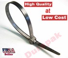 10000 Pcs 4  18 Lbs Black Nylon Cable Wire Zip Tie Indoor Outdoor All Purpose