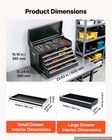 Vevor Steel Tool Box 24  With 5 Drawers Portable Lockable Metal Toolbox Black