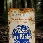 Vintage Pabst Blue Ribbon Beer Sign Porcelain Iroquois Schlitz Redtop Jax Piel s