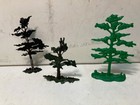 Lead Metal Tree Lot Of 3 Trees 2 Lead 1 Plastic  Vintage Free Shipping