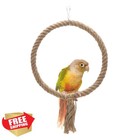 Bird Rope Swing Toy Parrot Perch Cockatiel Cage Hanging Decor B