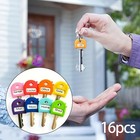 Key Cover Caps With Labels Color Coded Key Identifier Tags Soft Silicone 16 Pcs
