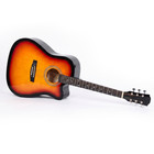 Sunset Color 41-inch Dreadnought Barrel-shaped Cutaway Acoustic Guitar With Pick