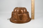 Vintage French Tin Lined Hammered Copper Mold Cake Jelly Aspic Tiered Early